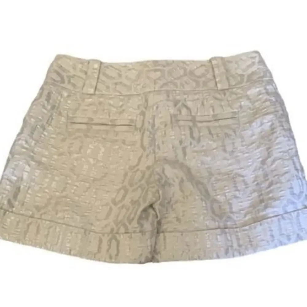NEW The Limited Shorts White Silver Metallic Lined Cassidy Chino Dressy SZ 10